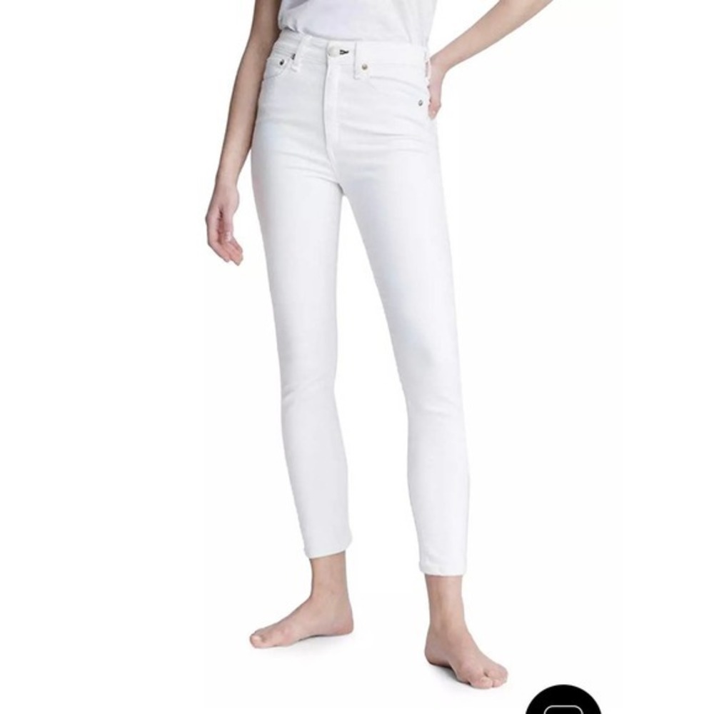 rag & bone High Rise Skinny White Jeans 28
